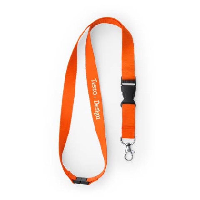 Porta Badge 8,2x12,4 Cm con  Laccio Lanyard Da Collo e Fibbia Staccabile In Poliestere Personalizzato