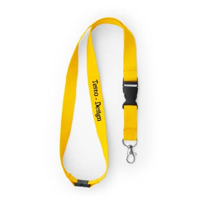 Porta Badge 13,7x11,5 Cm on Laccio Lanyard Da Collo e Fibbia Staccabile In Poliestere Personalizzato