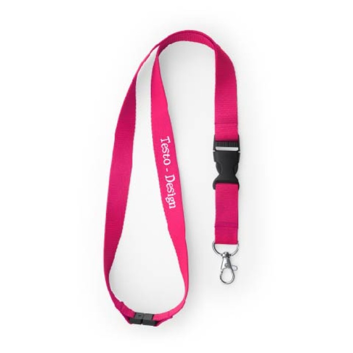 Porta Badge 11,7x18 Cm con Laccio Lanyard Da Collo e Fibbia Staccabile In Poliestere Personalizzato