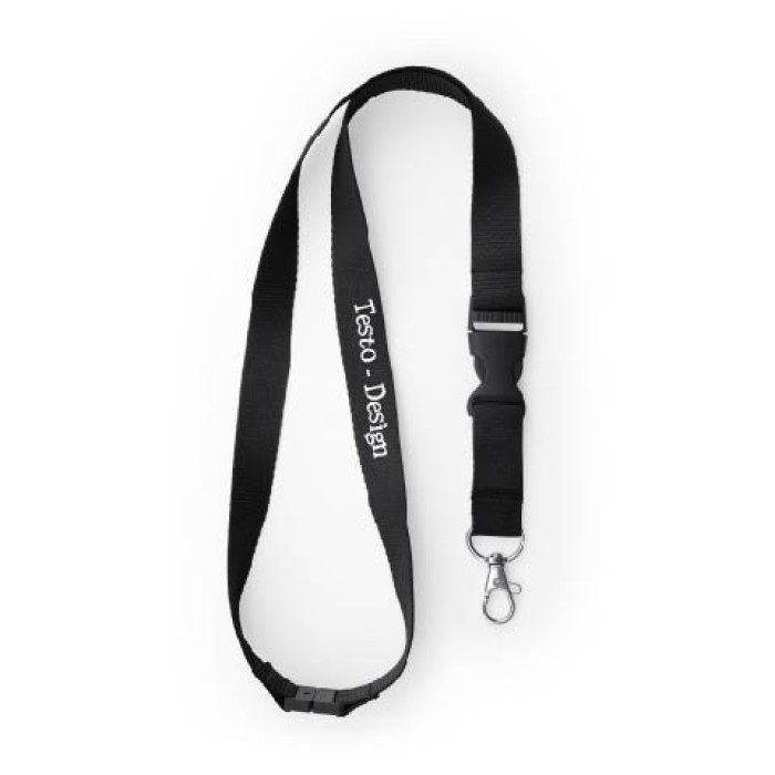 Porta Badge 11,7x18 Cm con Laccio Lanyard Da Collo e Fibbia Staccabile In Poliestere Personalizzato