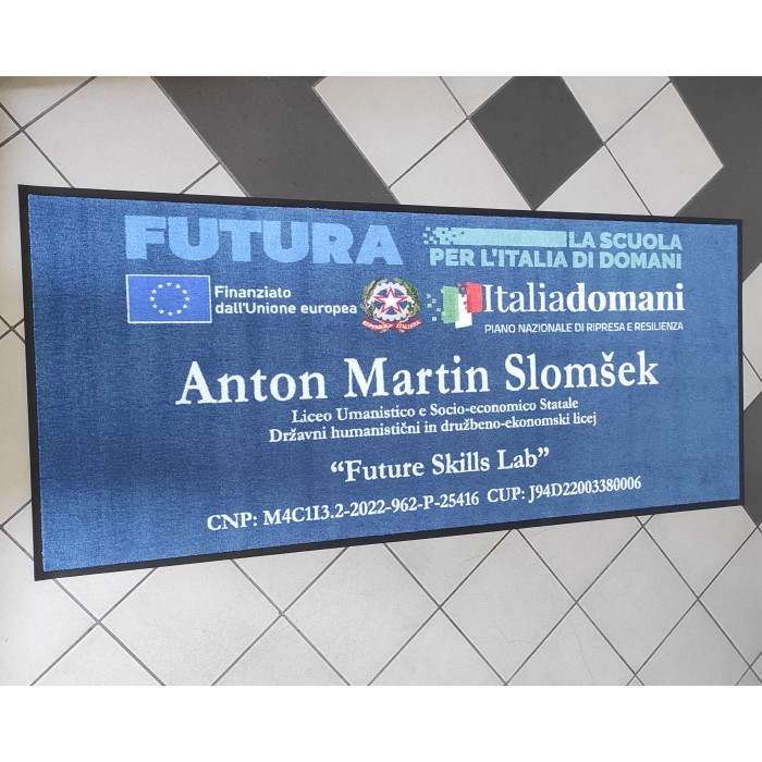 Tappeto Zerbino Asciugapassi Personalizzato con Bordo Antinciampo 85x115Cm