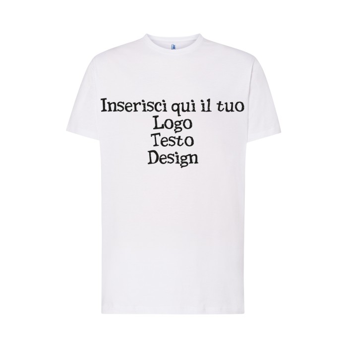T-shirt basic a maniche corte con scollo tondo e 100% cotone Personalizzata Monocolore