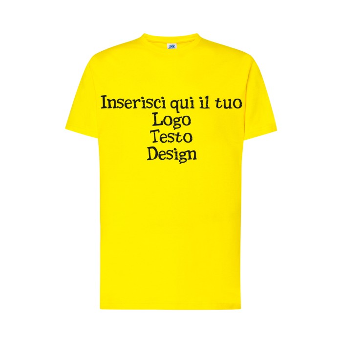 T-shirt basic a maniche corte con scollo tondo e 100% cotone Personalizzata Monocolore