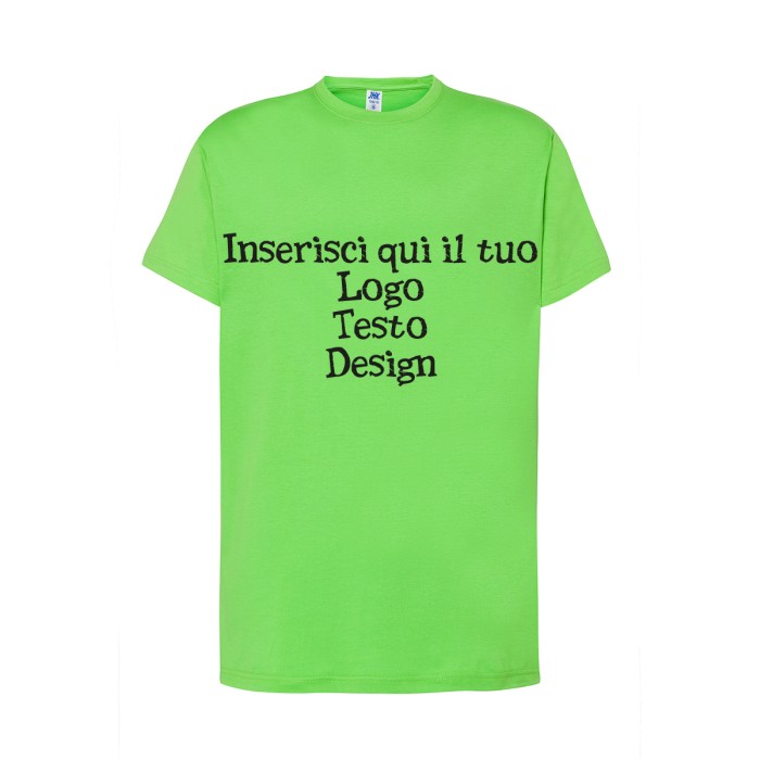 T-shirt basic a maniche corte con scollo tondo e 100% cotone Personalizzata Monocolore