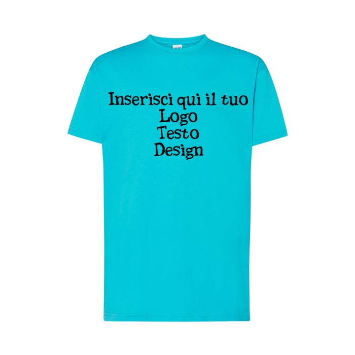 T-shirt basic a maniche corte con scollo tondo e 100% cotone Personalizzata Monocolore
