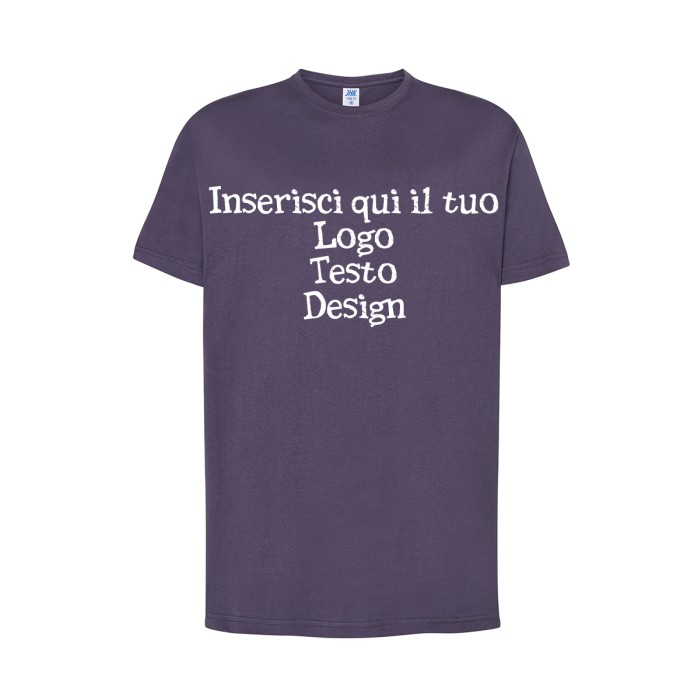 T-shirt basic a maniche corte con scollo tondo e 100% cotone Personalizzata Monocolore