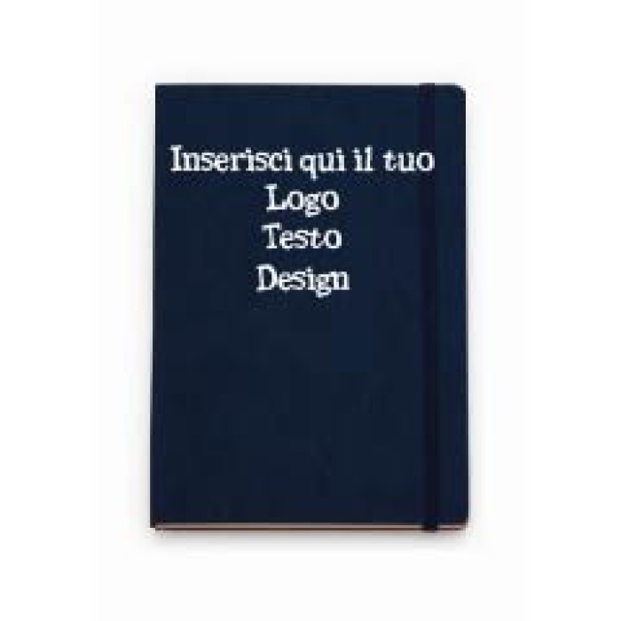 Blok Notes 112 fogli cm 14x20,5 con elastico con Stampa Personalizzata