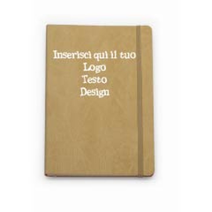 Blok Notes 112 fogli cm 14x20,5 con elastico con Stampa Personalizzata