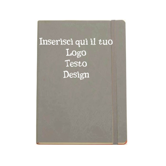 Blok Notes 112 fogli cm 14x20,5 con elastico con Stampa Personalizzata