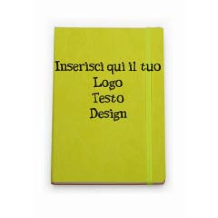 Blok Notes 112 fogli cm 14x20,5 con elastico con Stampa Personalizzata