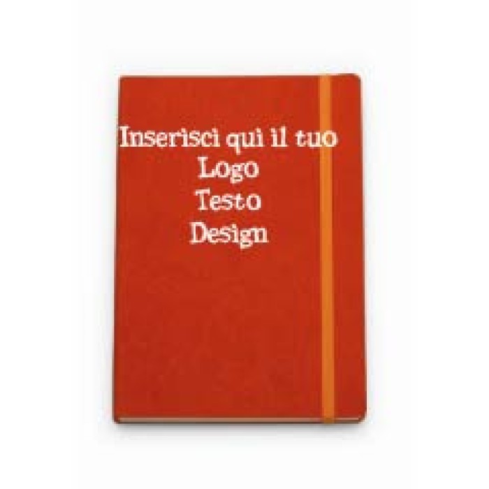 Blok Notes 112 fogli cm 14x20,5 con elastico con Stampa Personalizzata