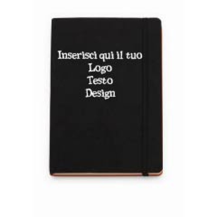 Blok Notes 112 fogli cm 14x20,5 con elastico con Stampa Personalizzata