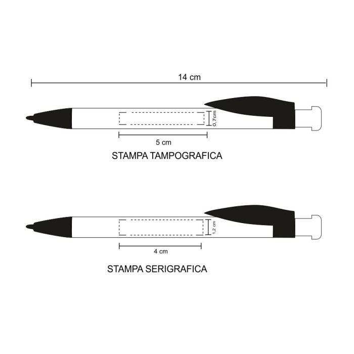 Penna Sfera a scatto in bamboo con stampa personalizzata