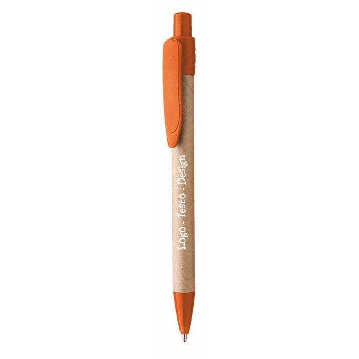 Penna Sfera a Scatto in Cartone con Stampa Personalizzata