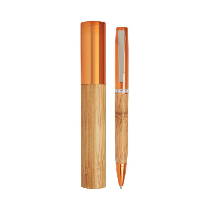 Penna Bamboo con astuccio con stampa personalizzata