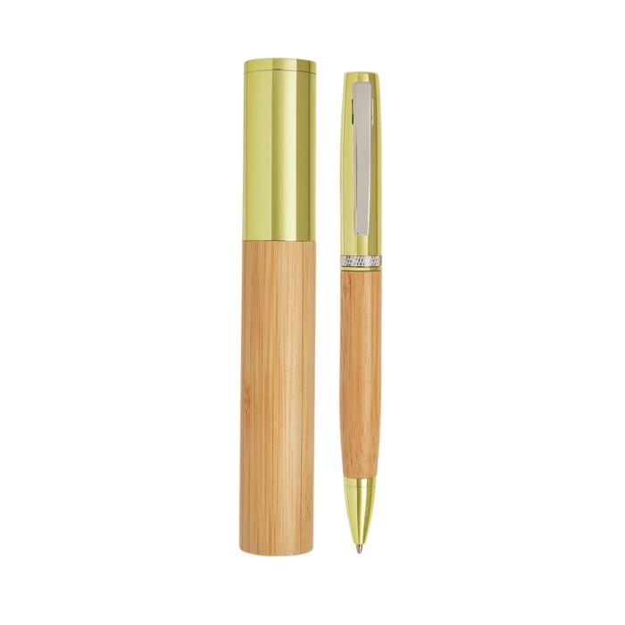 Penna Bamboo con astuccio con stampa personalizzata