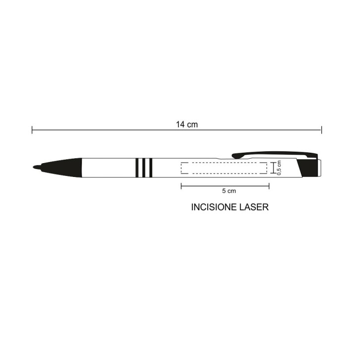 Penna Sfera Soft Touch Slim con Stampa Personalizzata