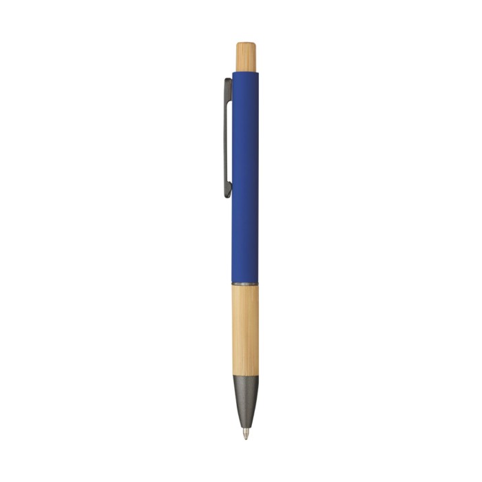 Penna Sfera Soft Touch In Alluminio E Bamboo con Stampa Personalizzata