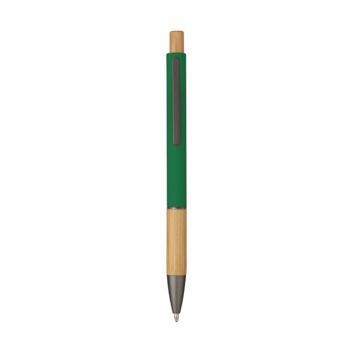 Penna Sfera Soft Touch In Alluminio E Bamboo con Stampa Personalizzata