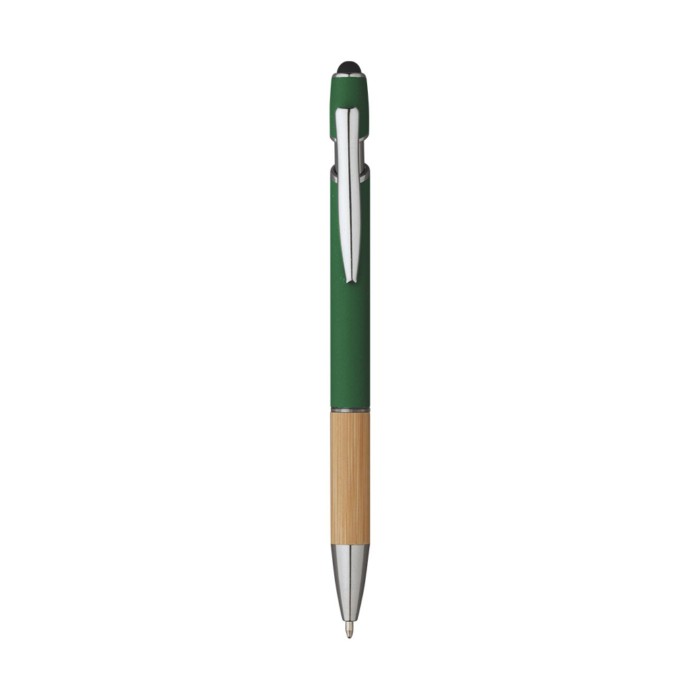 Penna Sfera Soft Touch In Alluminio E Bamboo con Stampa Personalizzata
