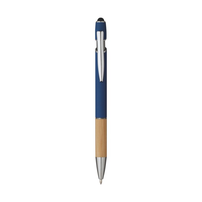 Penna Sfera Soft Touch In Alluminio E Bamboo con Stampa Personalizzata