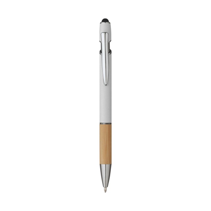 Penna Sfera Soft Touch In Alluminio E Bamboo con Stampa Personalizzata