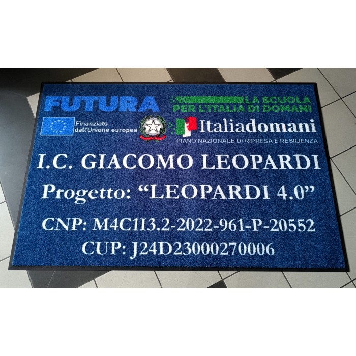 Tappeto Zerbino Asciugapassi Personalizzato con Bordo Antinciampo 115x180Cm
