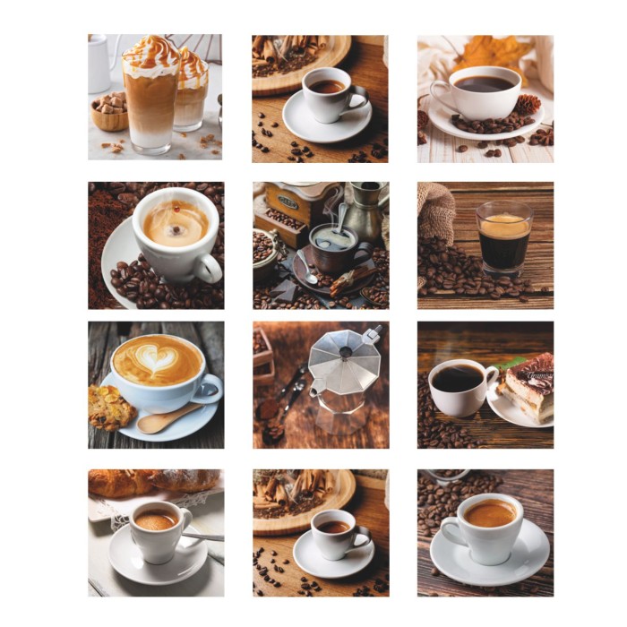 Calendario  Da Parete 2025 "Caffè" Con Testata Cartonata Personalizzata
