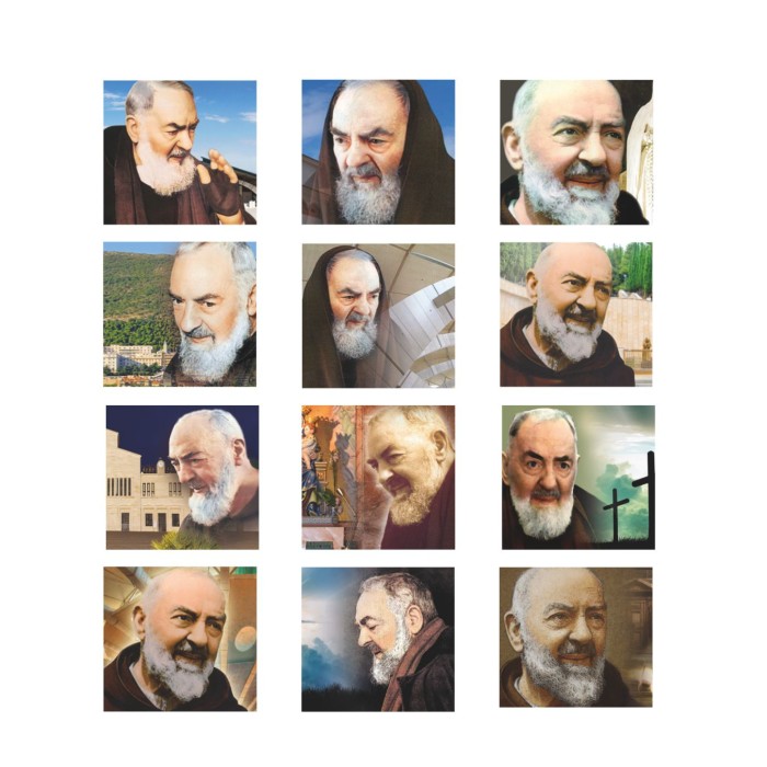 Calendario  Da Parete 2025 " Padre Pio" Con Testata Cartonata Personalizzata