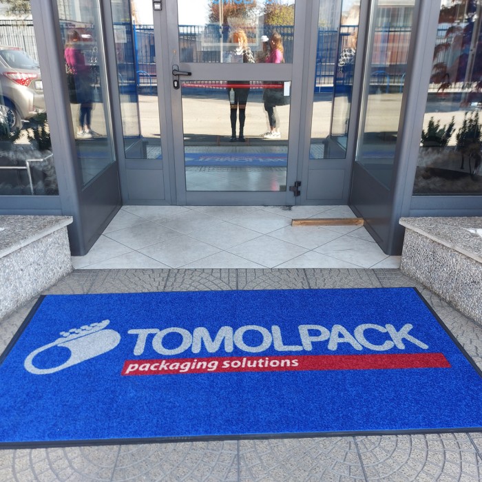 Tappeto Zerbino Asciugapassi Personalizzato con Bordo Antinciampo 75x100Cm