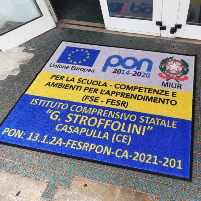 Tappeto Zerbino Asciugapassi Personalizzato con Bordo Antinciampo 115x250Cm