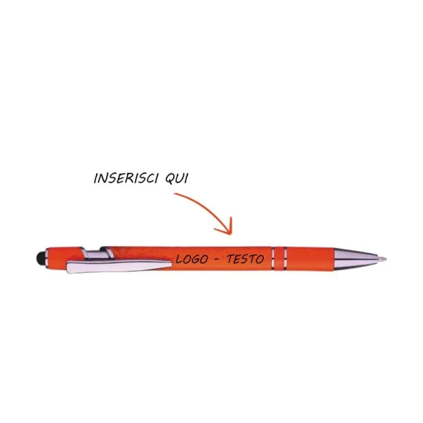 Penna Touch A Scatto Paglia Di Frumento Foxy con Stampa Personalizzata