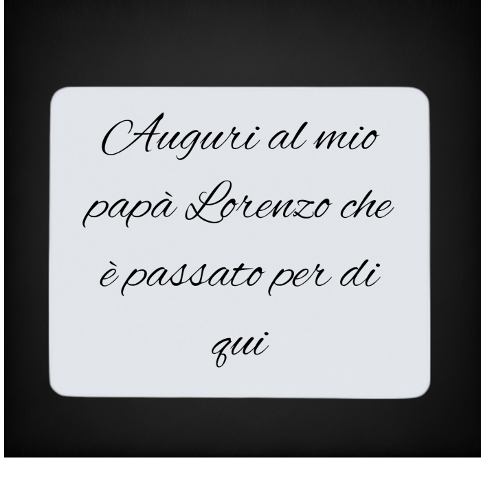 Tappetino Mouse Personalizzato con Foto Scritta Logo