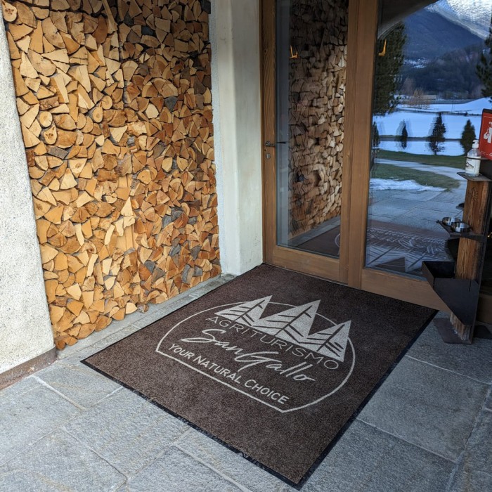 Tappeto Zerbino Asciugapassi Personalizzato con Bordo Antinciampo 115x140Cm