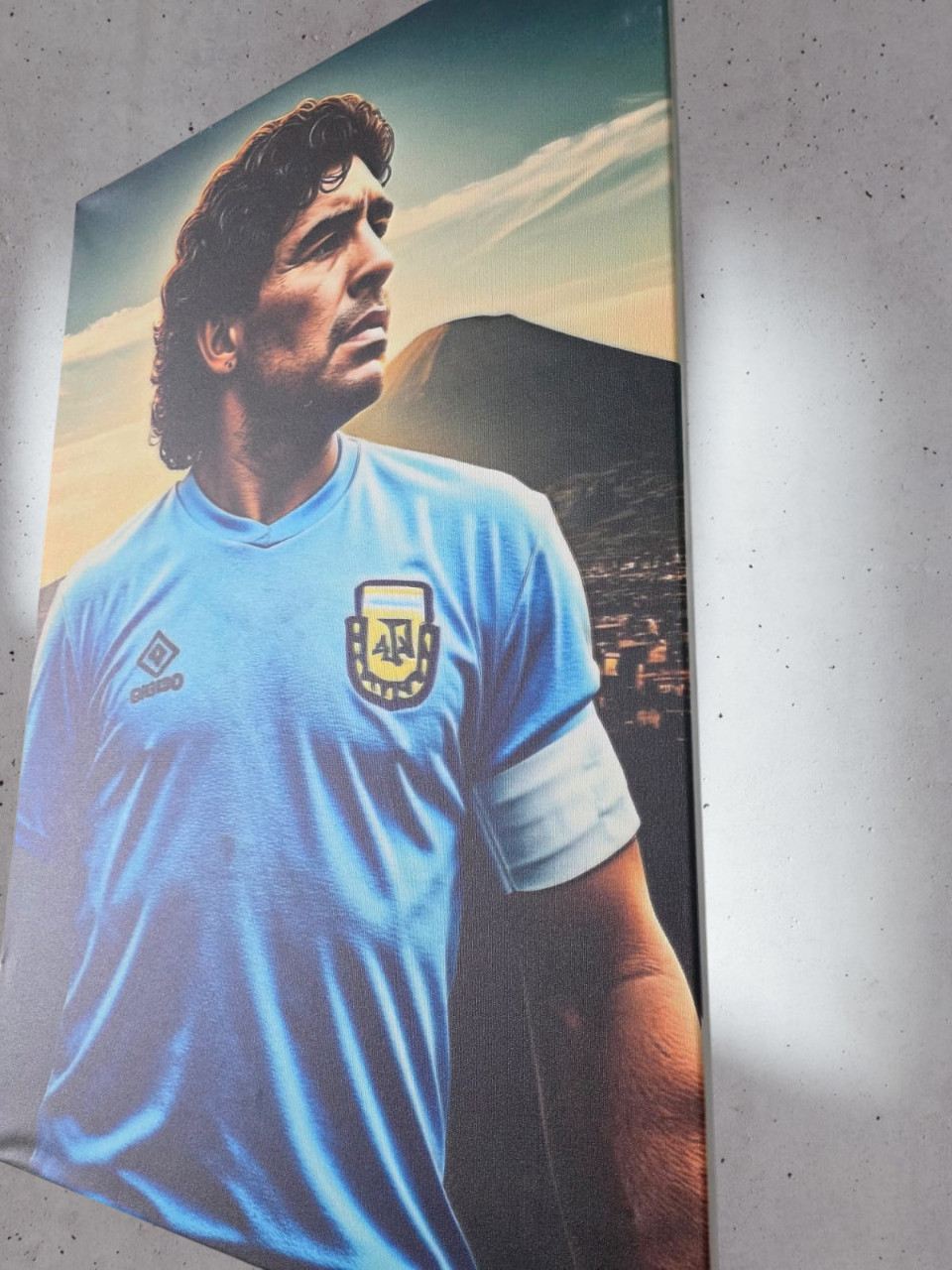 Quadro Diego Armando Maradona Stampa su Tela Nazionale Argentina 70x100 cm