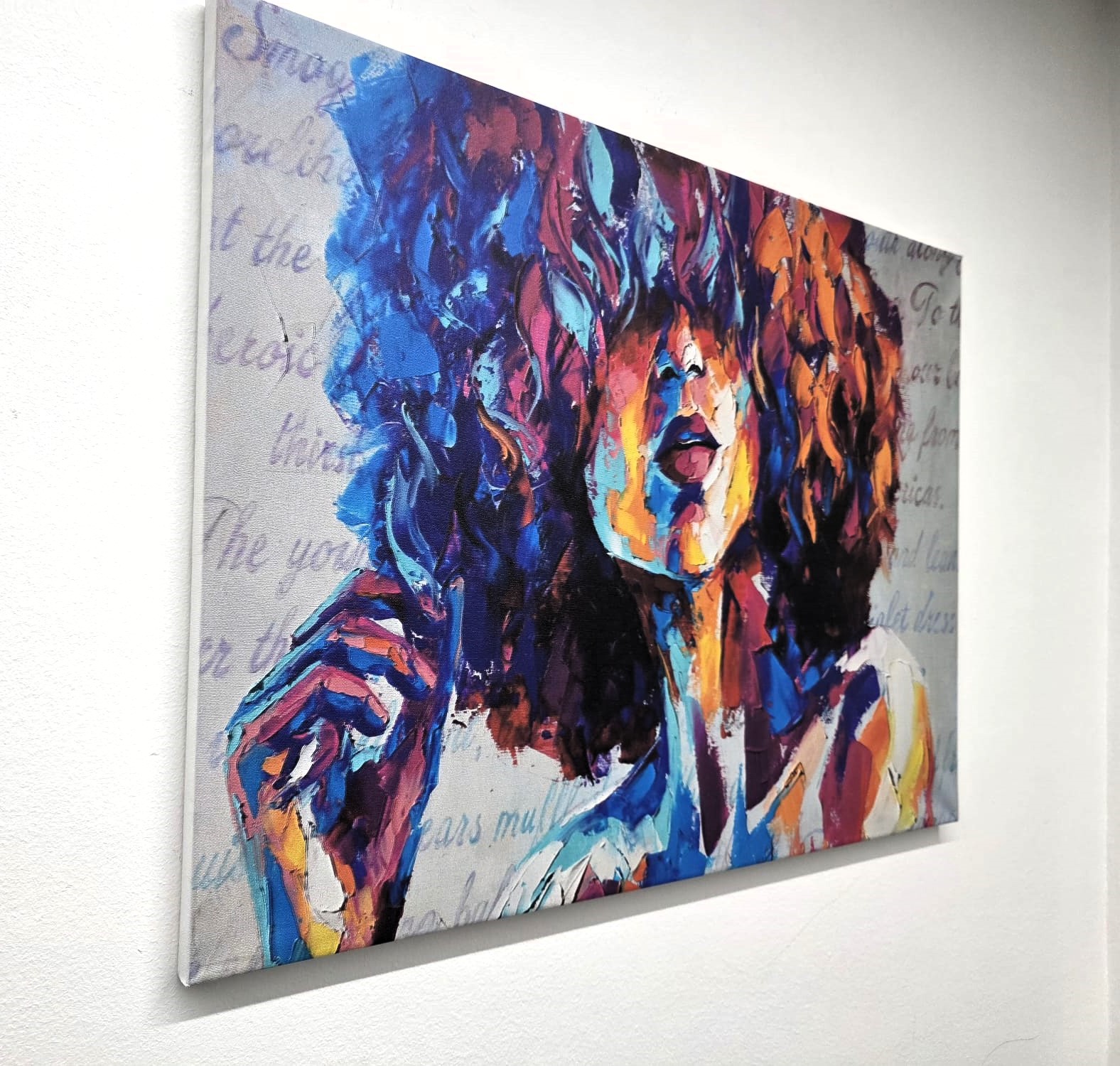 Quadro Ritratto Femminile Pop Art Stampa su Tela Arte Contemporanea 50x70 cm
