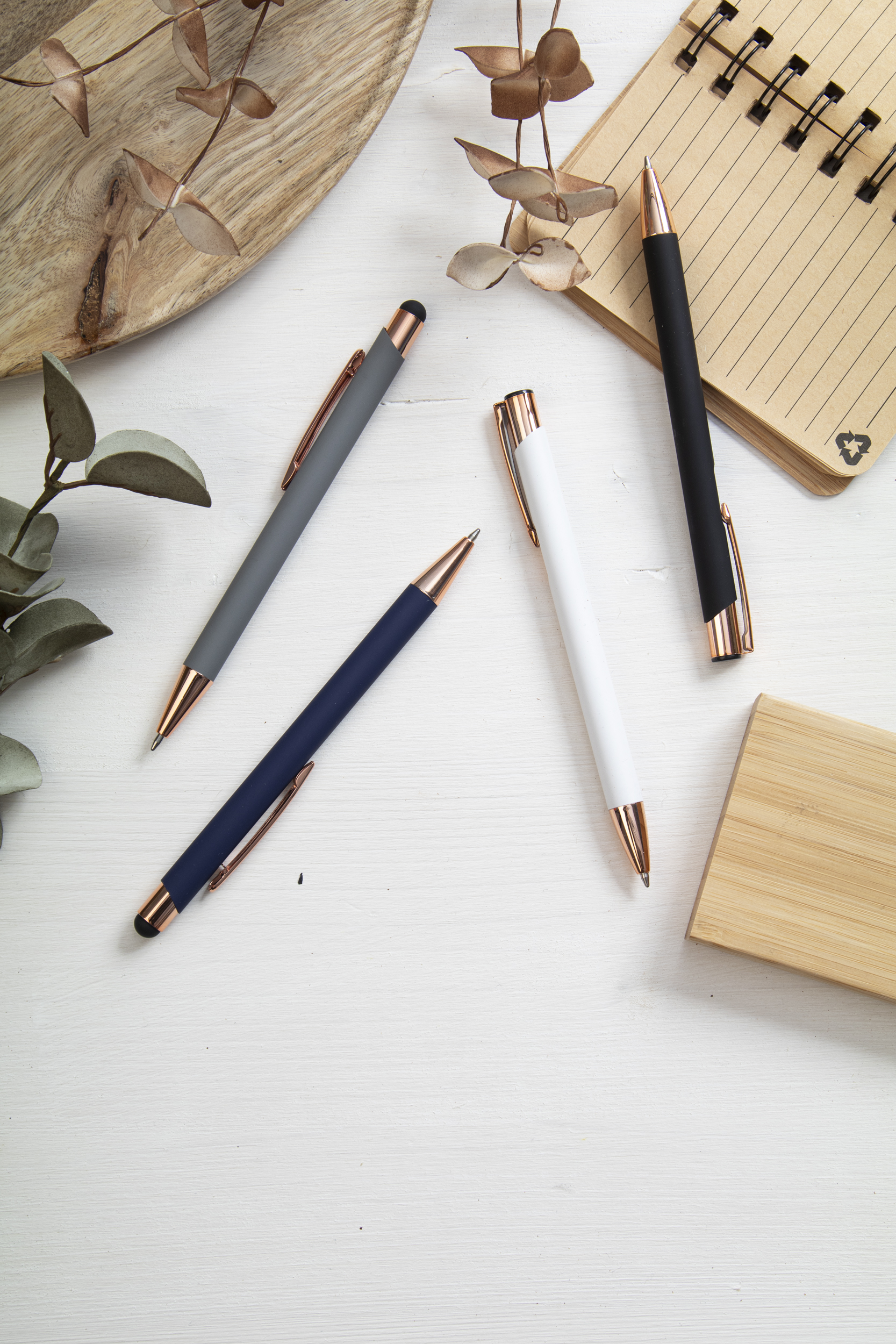 Ronnell Penna a sfera in Alluminio Riciclato con Finitura Gommata Soft Touch Personalizzata