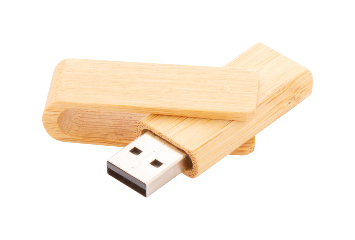 Chiavetta USB Boo Twist  in Bambù Capacità 16/32 GB Personalizzata