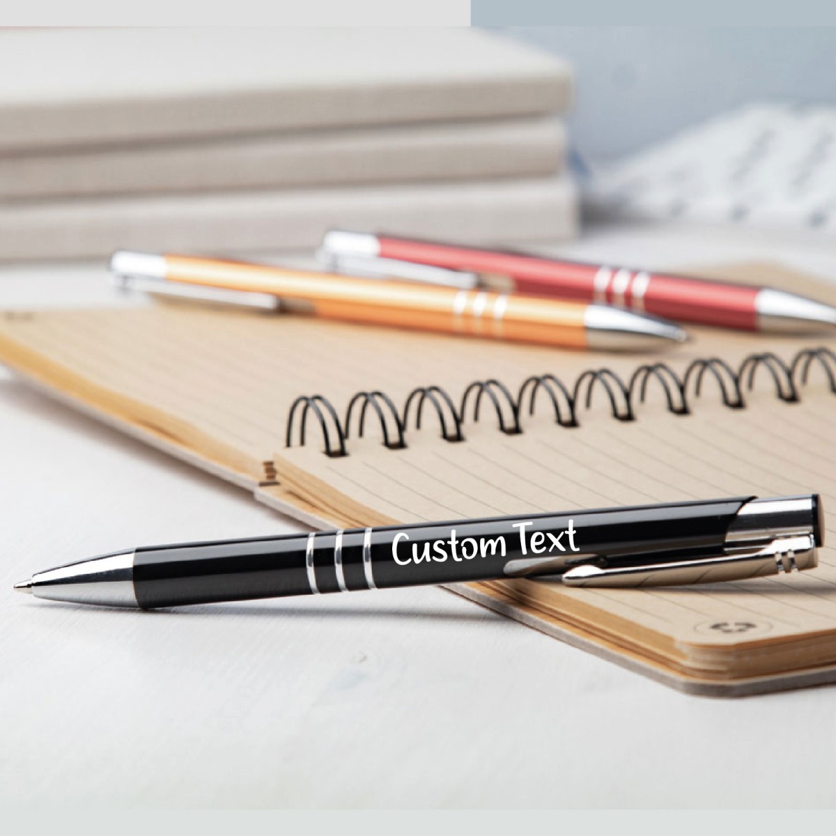 Penna a Sfera Channel in Alluminio SHINE Personalizzata. Disponibile con Refill nero (Channel black AP809610) e in Versione Ecologica (Rechannel Shine AP808169)