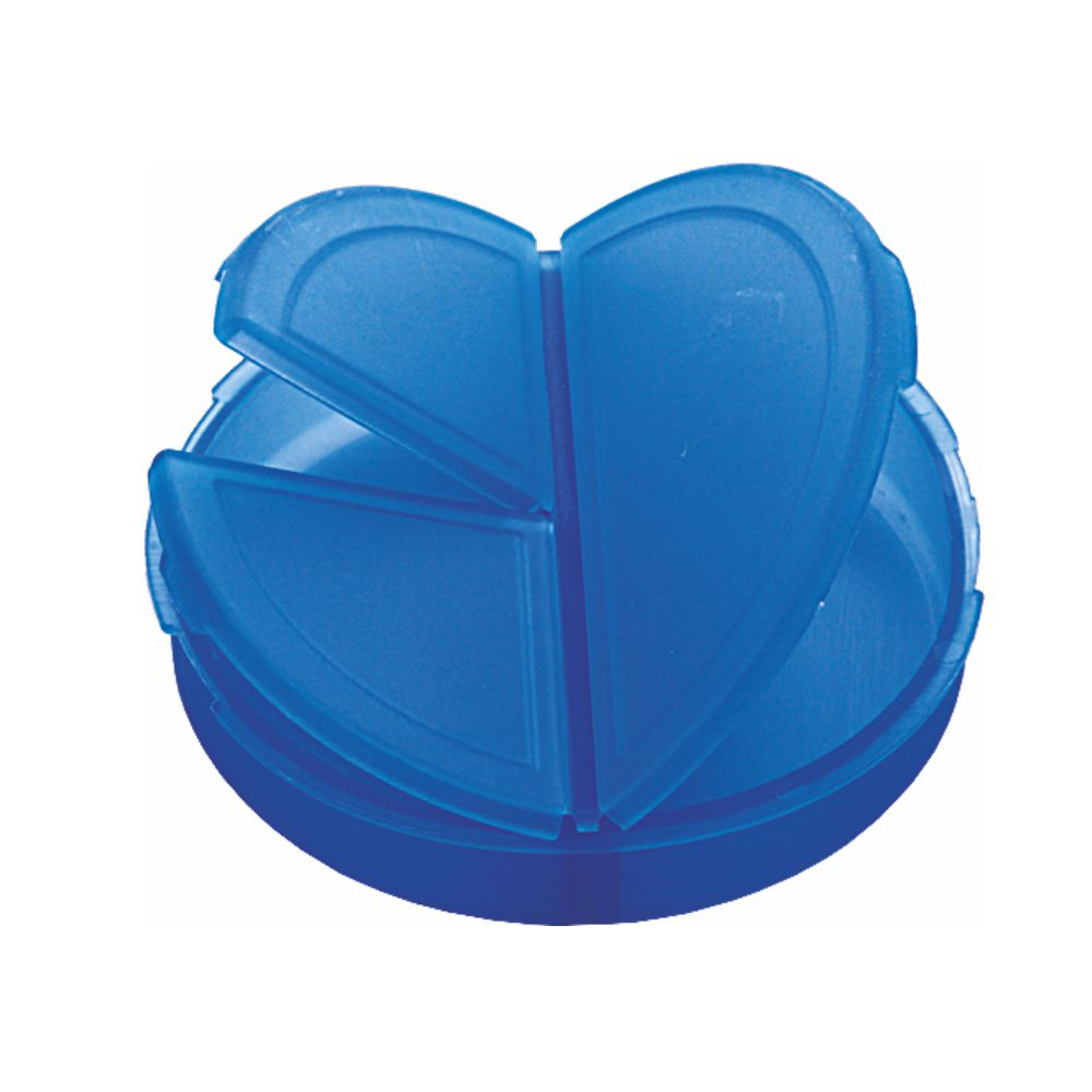 Portapillole CLOSE in Plastica Tondo a 3 Scomparti  Personalizzato