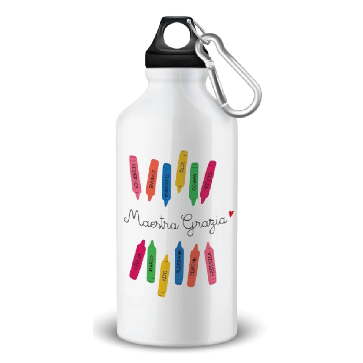 Borraccia SUB SYDEX in Alluminio (400ml, 500ml, 750ml) con Gancio Personalizzata