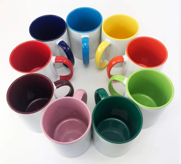 Tazza in Ceramica con Interno Colorato 320ml Personalizzata