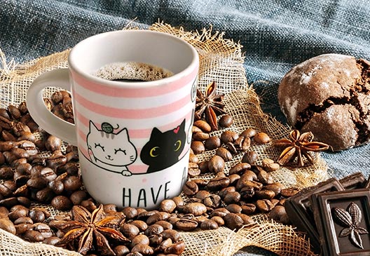 Tazzina da Caffè Ceramica Bianca con Piattino Personalizzata