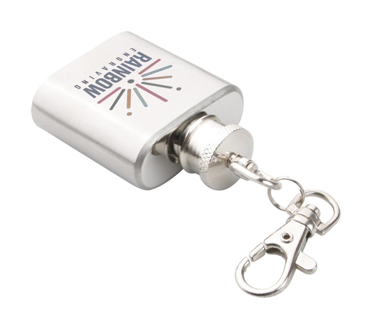 Fiaschetta Portachiavi NORGE 30ml con Moschettone Personalizzata