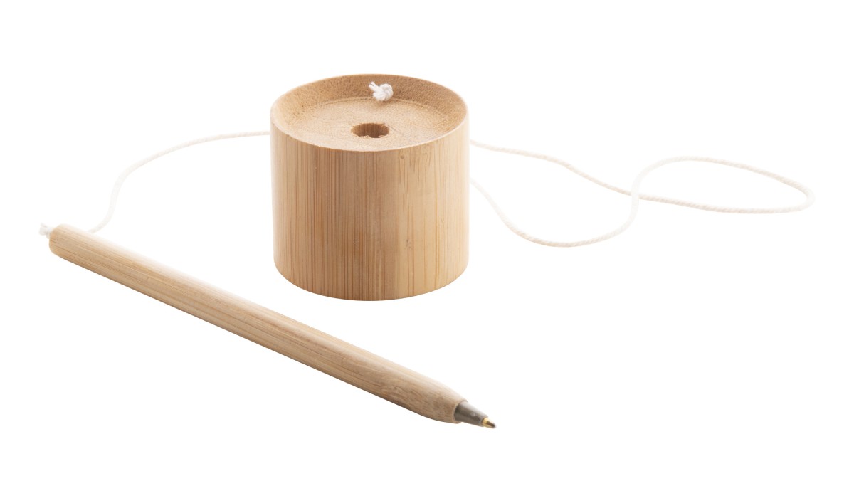 Stiloforo Reception con Penna a Sfera REPPOO in Bambù e Supporto Autoadesivo Personalizzato