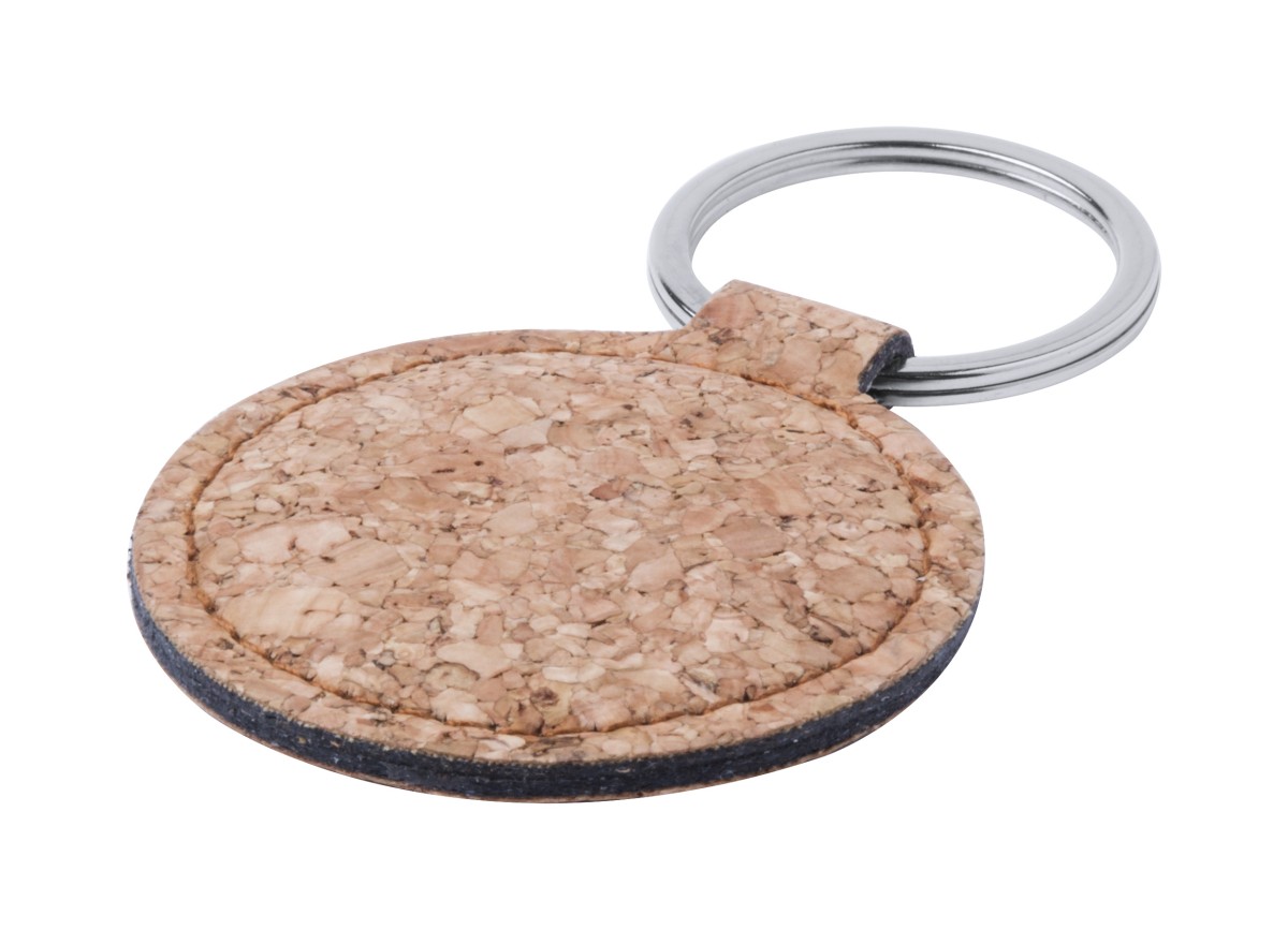 Portachiavi Sughero NETRA con Anello in Metallo Personalizzato