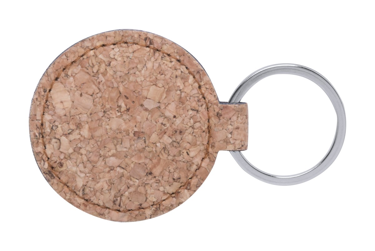 Portachiavi Sughero NETRA con Anello in Metallo Personalizzato