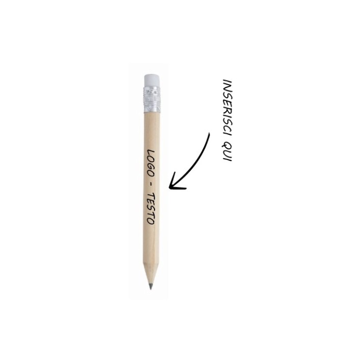 Mini Matita con gommino e Stampa Personalizzata