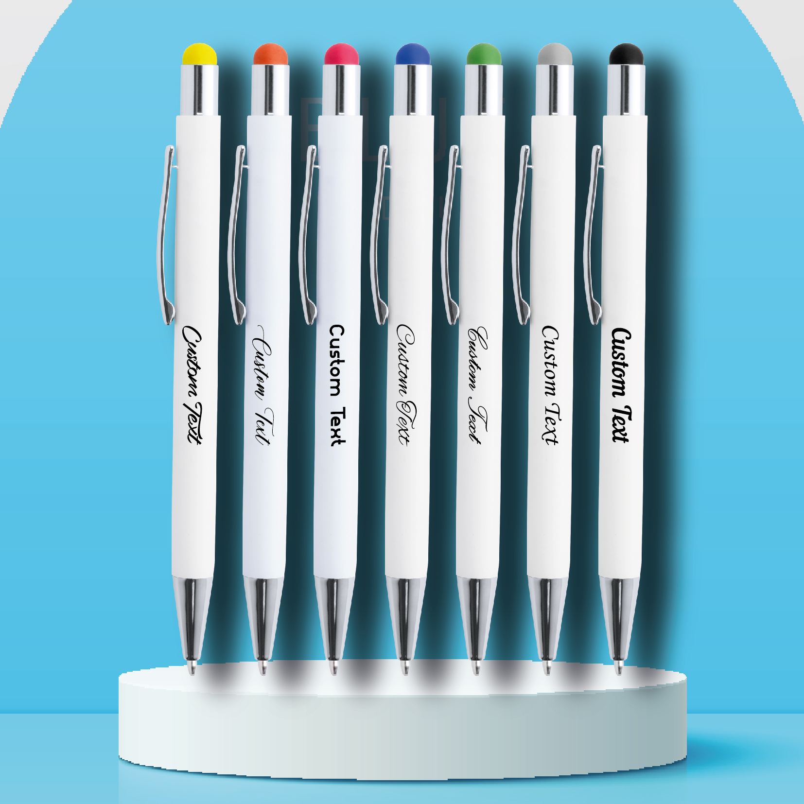 Wirly Penna a Sfera Touch in Alluminio con Finitura Gommata Personalizzata