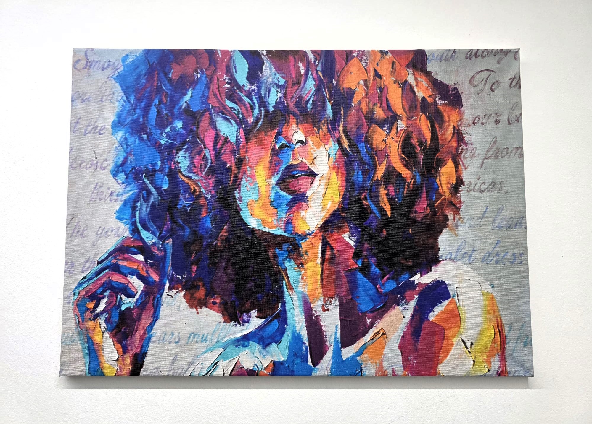Quadro Ritratto Femminile Pop Art Stampa su Tela Arte Contemporanea 50x70 cm
